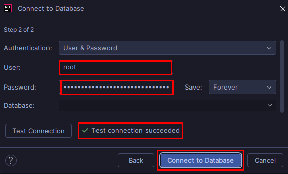 rider connect to database