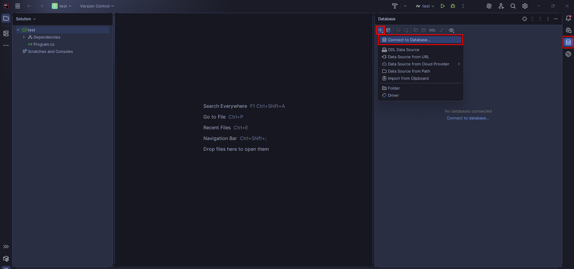 rider connect to database